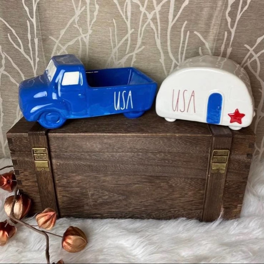RAE DUNN USA AMERICA 4 OF JULY HOME HTF